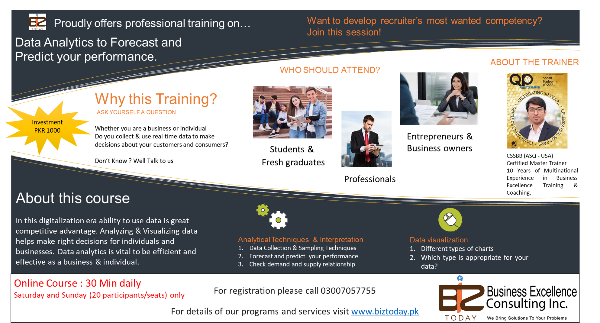 Online Training on Data Analytics to Forecast and Predict ...